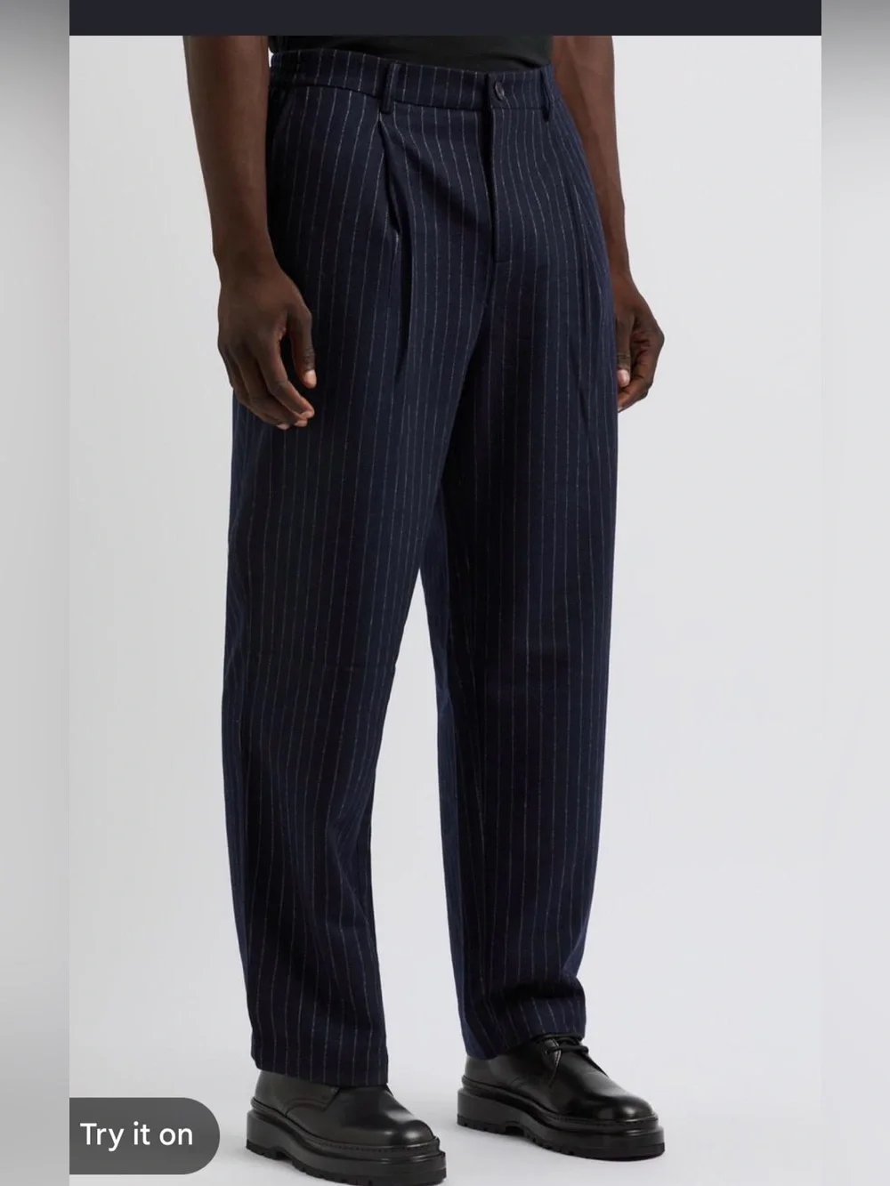 WAX London Men’s Charcoal Grey Pinstripe Trousers Wool blend , size 32
